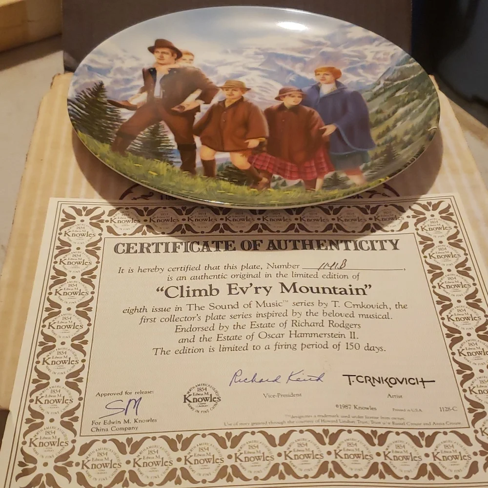 CLIMB EVRY MOUNTAIN THE SOUND OF MUSIC COLLECTOR PLATE - Picture 1 of 6
